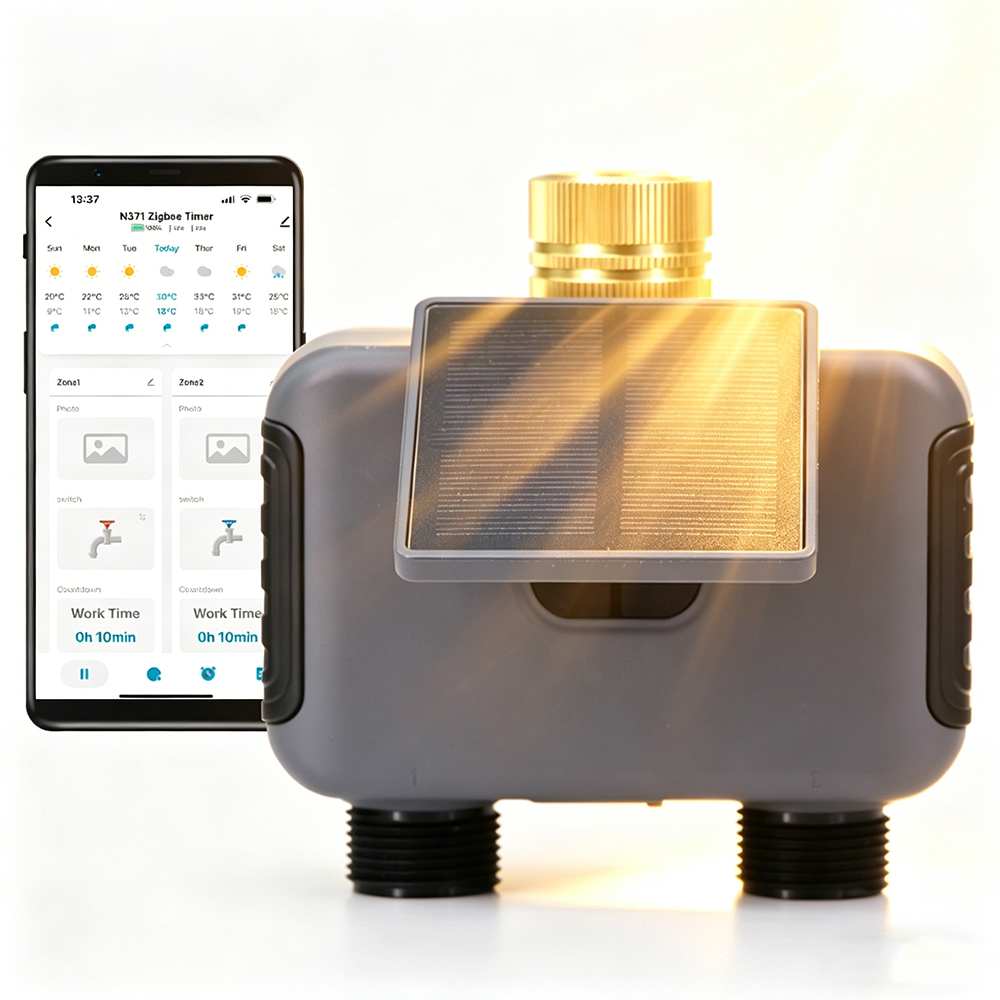 Smart Garden Zone - Tuay Smart Solar 2-Zone Watering Timer