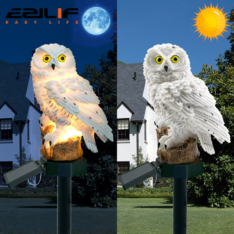 Smart Garden Light Camera - Solar light owl animal sculpture solar
