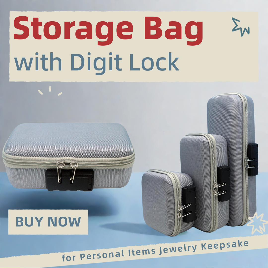 Smart Garden Gate Lock - Storage Bag with Digit Lock Practical