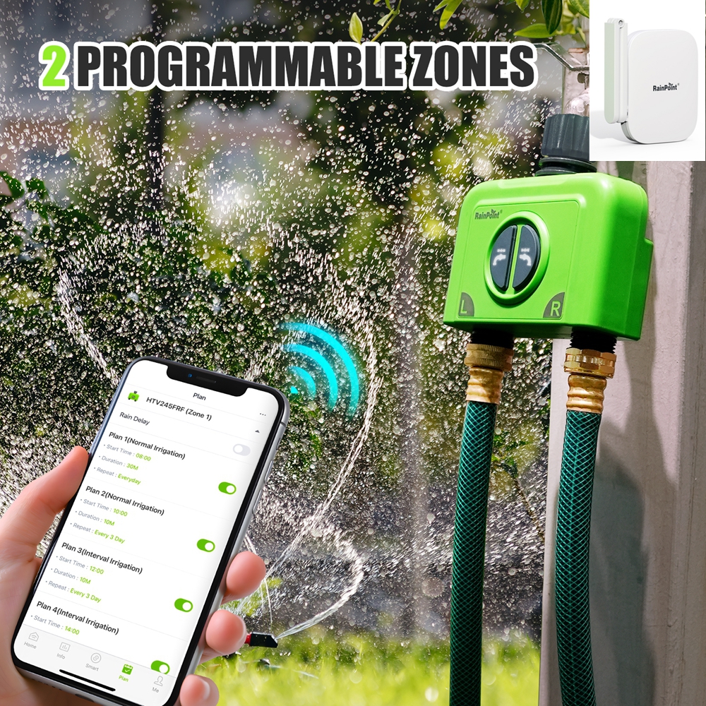 Smart Garden Zone - RainPoint 2-ZONE Water Timer WiFi Sprinkler
