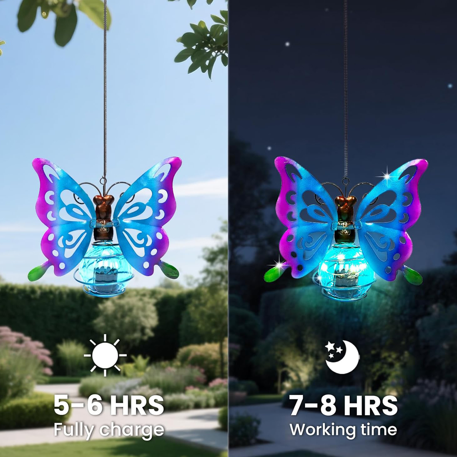 LED Solar-Powered Garden Hangi - огляд і ціна Smart Garden Light Camera