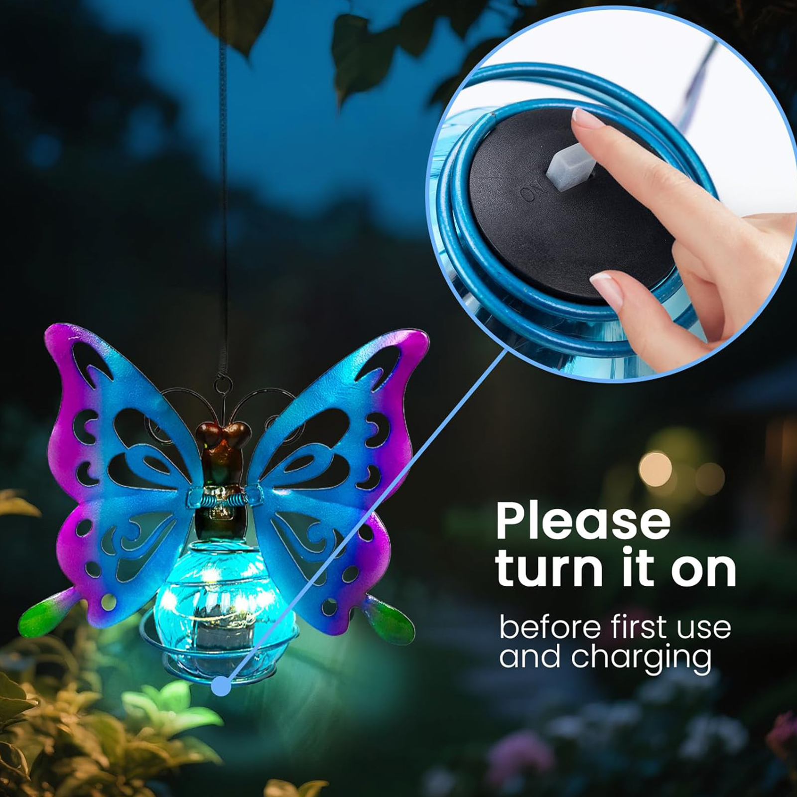 LED Solar-Powered Garden Hangi - огляд і ціна Smart Garden Light Camera
