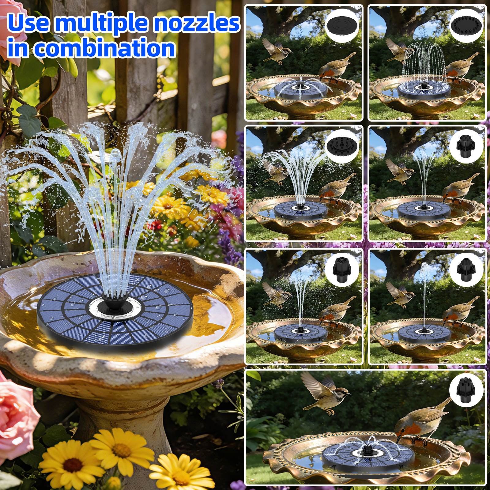 5.5W Solar Water Fountain 1500 - огляд і ціна Smart Garden Light Camera