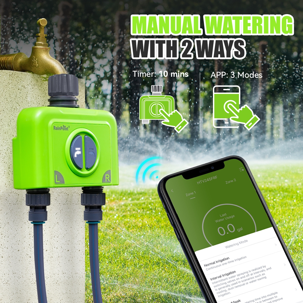 RainPoint 2-ZONE Water Timer W - огляд і ціна Smart Garden Zone