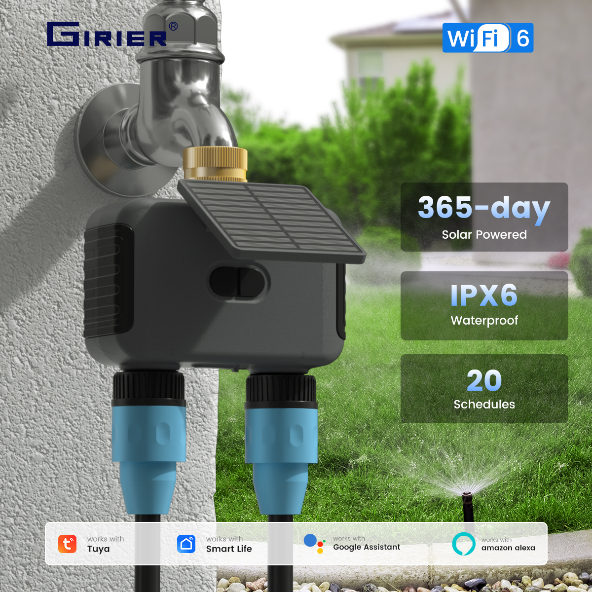 GIRIER Tuya WiFi Smart Water T - огляд і ціна Smart Garden Sprinkler