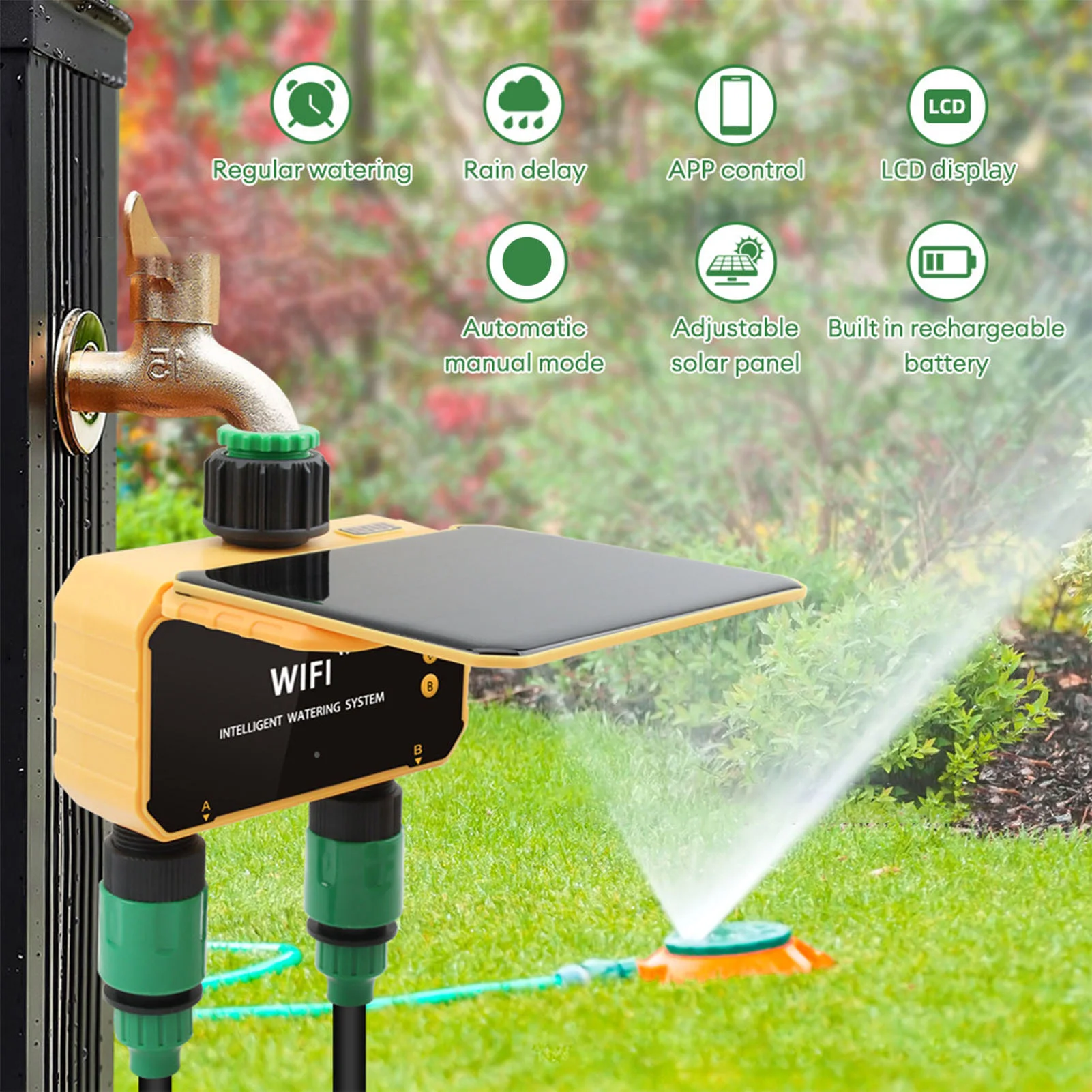 Solar WiFi Smart Irrigation Ti - огляд і ціна Smart Garden Sprinkler