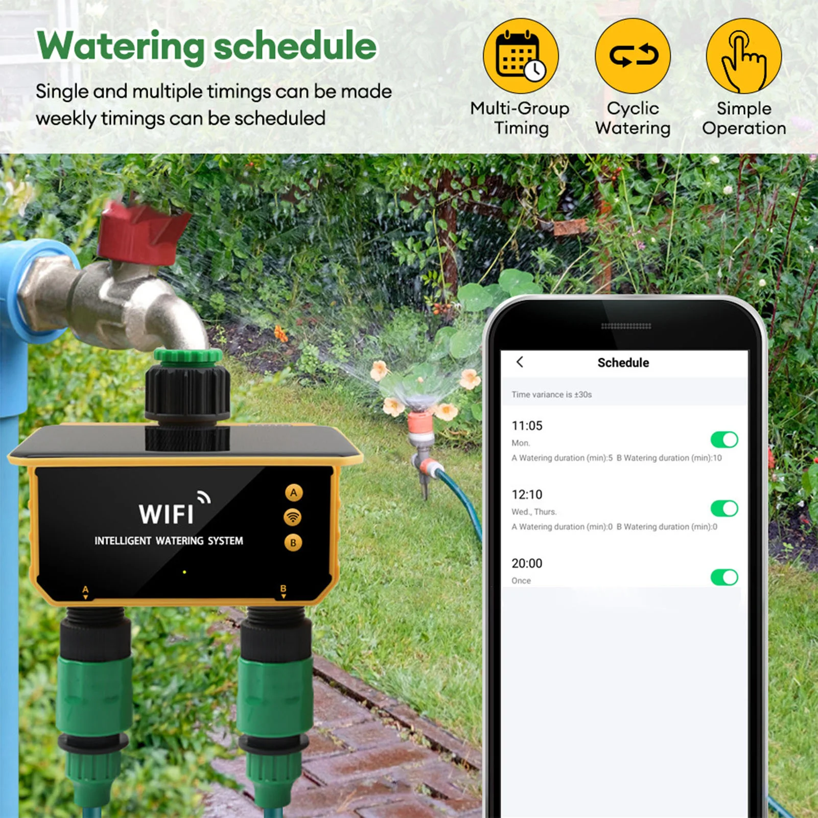 Solar WiFi Smart Irrigation Ti - огляд і ціна Smart Garden Sprinkler
