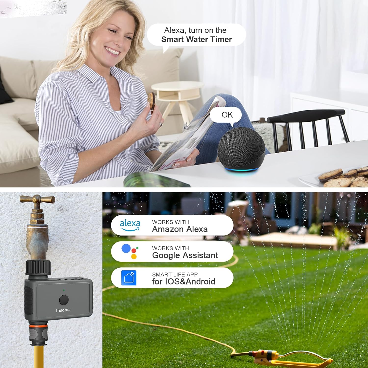 Insoma Wifi Automatic Sprinkle - огляд і ціна Smart Garden Sphagnum Moss