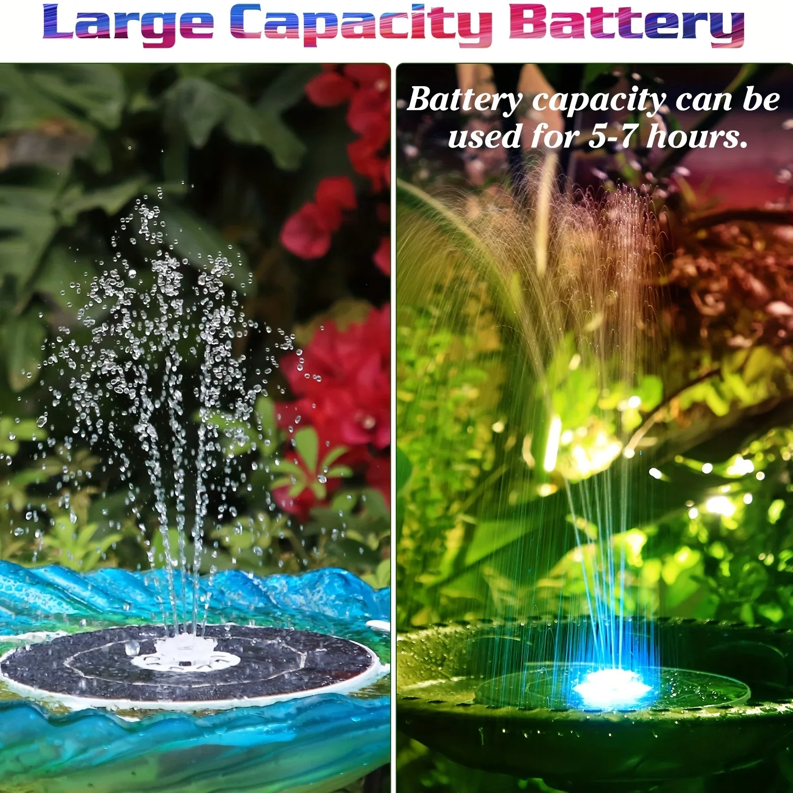 6.5W LED Solar Fountain Pump w - огляд і ціна Smart Garden Light Camera