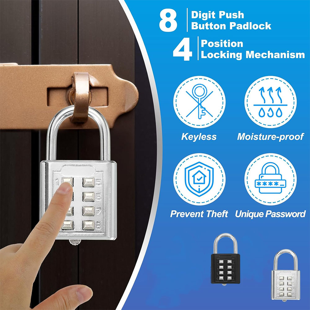8 Digit Padlock Outdoor Waterp - огляд і ціна Smart Garden Gate Lock